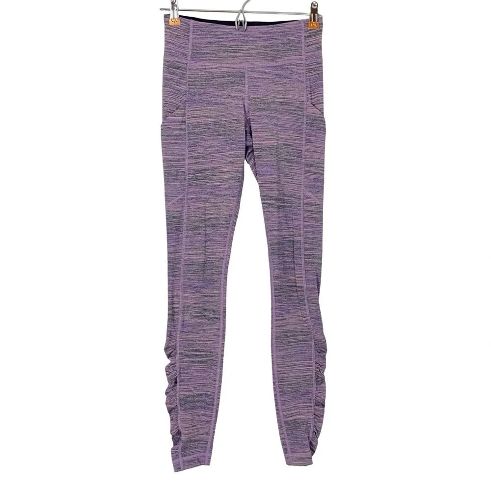 Lululemon Speed Tight IV Womens 4 Small Space Dye Camo Tender Violet Black Grape